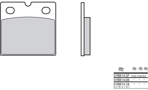 BREMBO Brake Pads 07BB1408 Organic | 07BB1408 - Webike Thailand