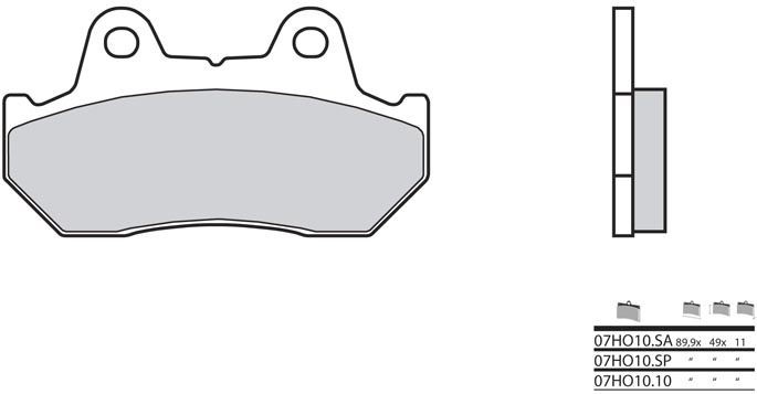 BREMBO Brake Pads 07HO10LA Sintered Metal | 07HO10LA - Webike Thailand