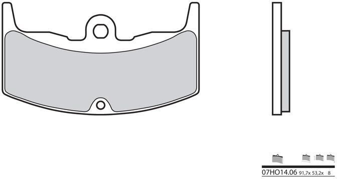 BREMBO Brake Pads 07HO1406 Organic | 07HO1406 - Webike Thailand