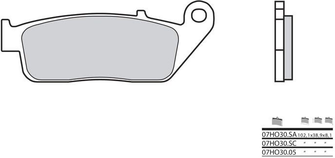 BREMBO Brake Pads 07HO30LA Sintered Metal | 07HO30LA - Webike Thailand