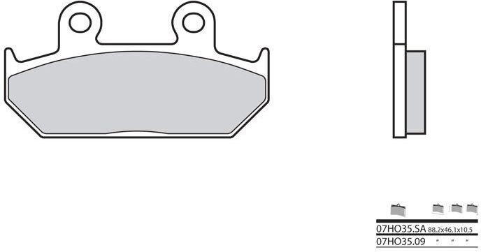 BREMBO Brake Pads 07HO35SA Sintered Metal | 07HO35SA - Webike Thailand