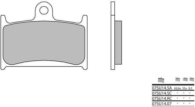 BREMBO Brake Pads 07SU14LA Sintered Metal | 07SU14LA - Webike Thailand