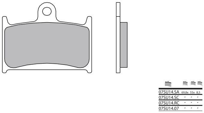 BREMBO Brake Pads 07SU14RC Racing Compound | 07SU14RC - Webike Thailand