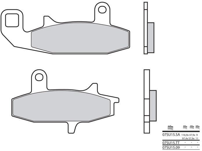 BREMBO Brake Pads 07SU15SA Sintered Metal | 07SU15SA - Webike Thailand
