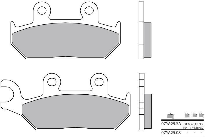 BREMBO Brake Pads 07YA2508 Organic | 07YA2508 - Webike Thailand