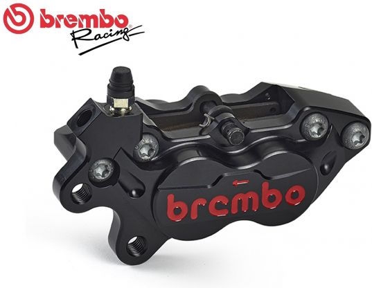 Brembo BLACK WITH RED LOGO FRONT AXIAL LEFT BRAKE CALIPER CNC P4-40RR | 20475657 - Webike Thailand