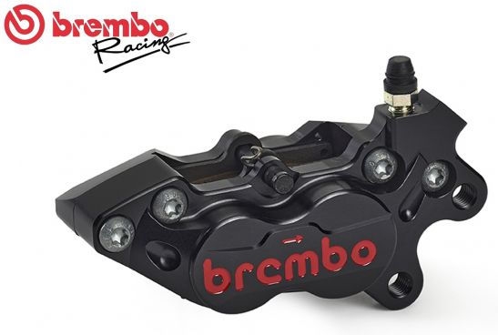Brembo BLACK WITH RED LOGO FRONT AXIAL RIGHT BRAKE CALIPER CNC P4-40RR | 20475667 - Webike Thailand