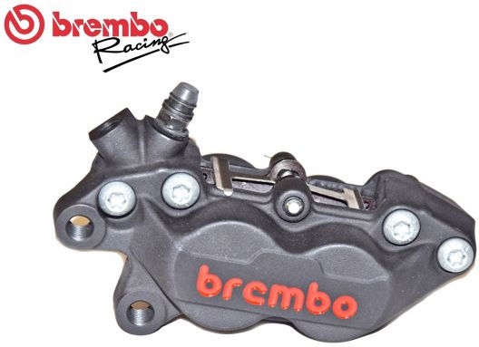 Brembo FRONT LEFT BRAKE CALIPER BLACK TITANIUM WITH RED LOGO P4-40C | 20516578 - Webike Thailand