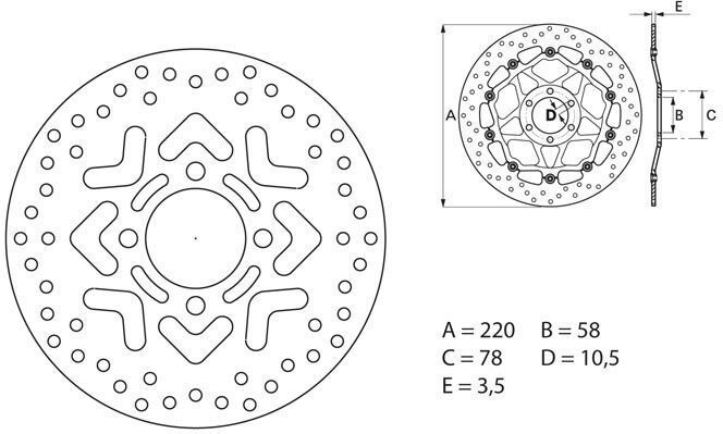 BREMBO Oro Brake Disc Round Fix | 68B40759 - Webike Thailand