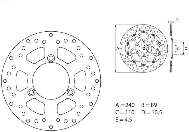 BREMBO Oro Brake Disc Round Fix | 68B40770 - Webike Thailand