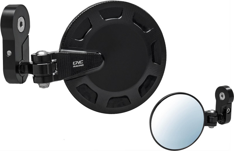 CNC Racing Bar end mirror Rocket - left &Oslash; 94.5mm, Black | MR704B - Webike Thailand