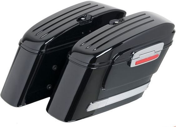 Custom Acces Rigid Saddlebags American Model, Black | AMZ005N