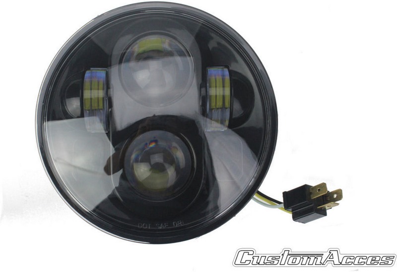 Custom Acces Headlight Ovni Model, Black | HL0001N - Webike Thailand