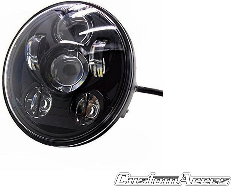 Custom Acces Headlight Ovni Ii Model, Black | HL0002N - Webike Thailand