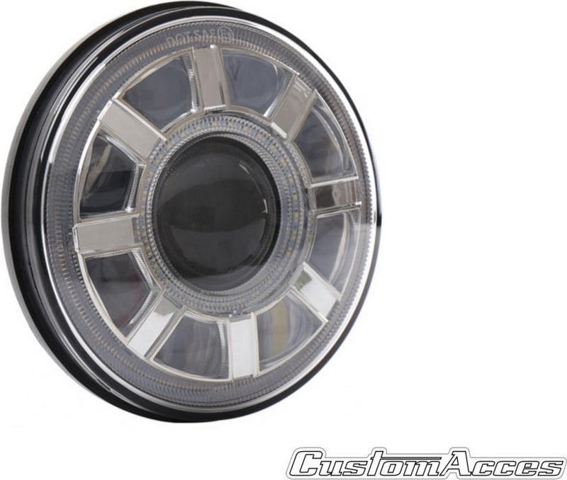 Custom Acces Headlight Revolver Model Black | HL0010N - Webike Thailand