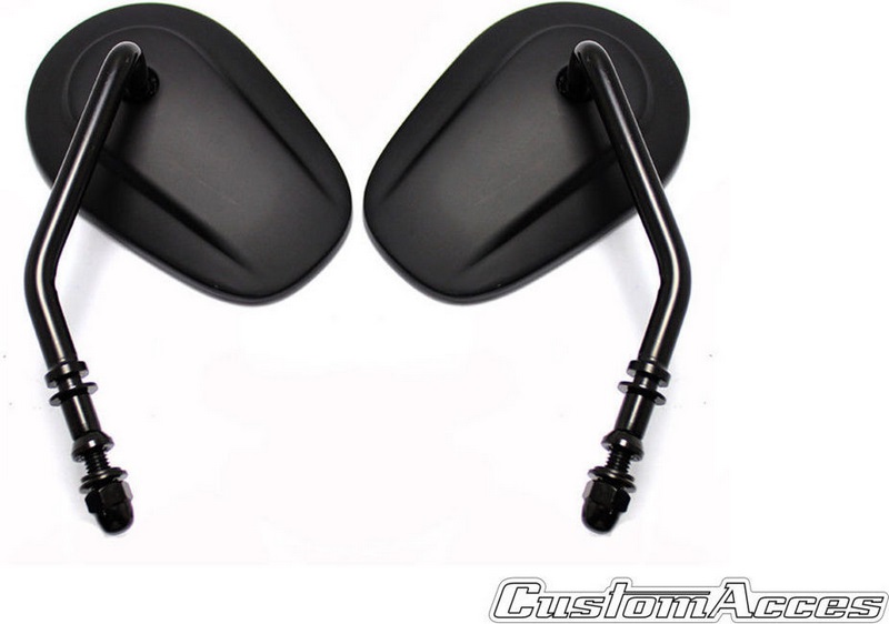 Custom Acces Back Mirrors Set Model Street, Black | JR0016N - Webike Thailand