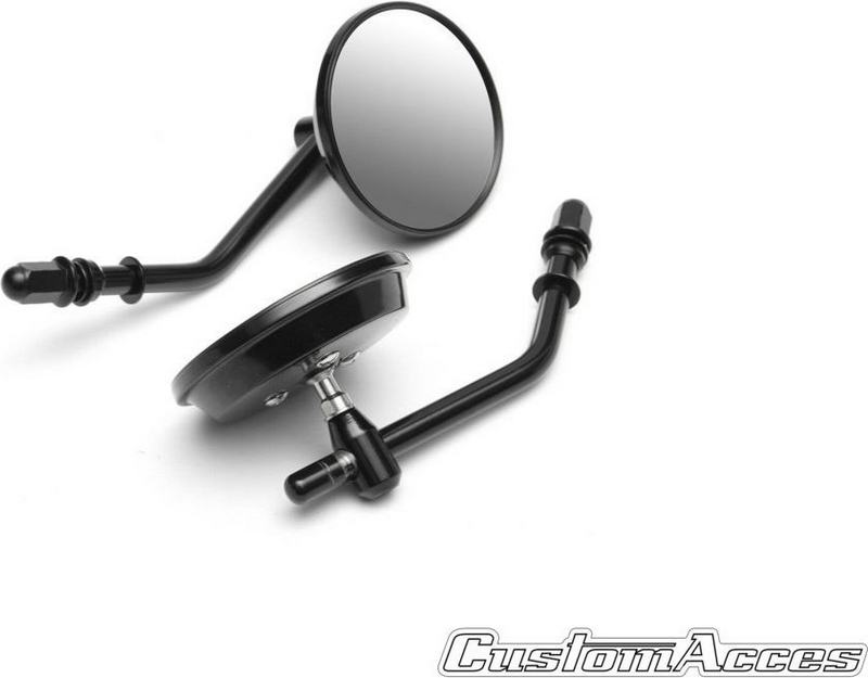 Custom Acces Back Mirrors Set Model Dallas, Black | JR0019N - Webike Thailand