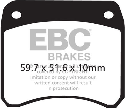 EBC-Brakes British Made Kevlar® Organic FA Series Brake Pads to fit Front Left - Webike Thailand