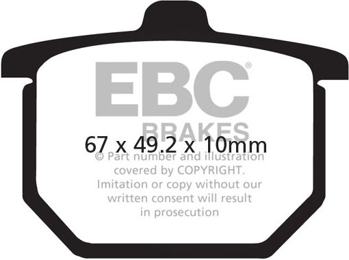 EBC-Brakes British Made Kevlar® Organic FA Series Brake Pads to fit Front Left - Webike Thailand