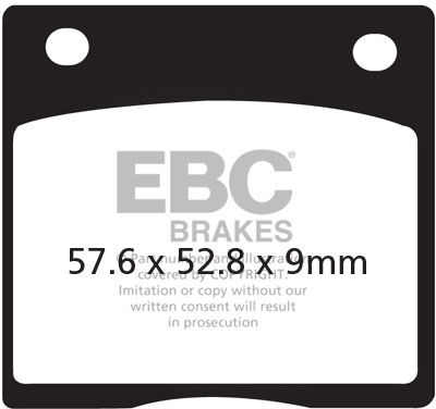 EBC-Brakes British Made Kevlar® Organic FA Series Brake Pads to fit Rear Right - Webike Thailand