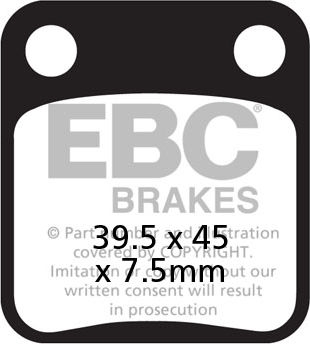 EBC-Brakes USA Made Double-H Series Sintered Brake Pads to fit Rear Right - Webike Thailand