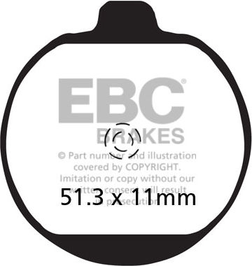 EBC-Brakes British Made Kevlar® Organic FA Series Brake Pads to fit Front Left - Webike Thailand