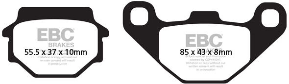 EBC-Brakes British Made Kevlar® Organic FA Series Brake Pads to fit Front Left - Webike Thailand