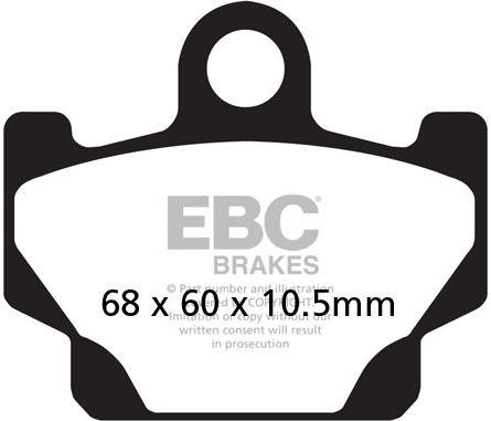 EBC-Brakes British Made Kevlar® Organic FA Series Brake Pads to fit Front Left - Webike Thailand