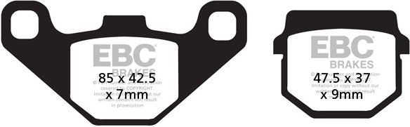 EBC-Brakes R Series Heavy Duty Sintered Brake Pads to fit Rear Left - Webike Thailand