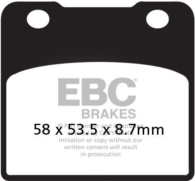 EBC-Brakes British Made Kevlar® Organic FA Series Brake Pads to fit Front Left - Webike Thailand