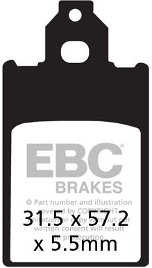 EBC-Brakes British Made Kevlar® Organic FA Series Brake Pads to fit Rear Left - Webike Thailand