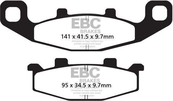 EBC-Brakes British Made Kevlar® Organic FA Series Brake Pads to fit Front Left - Webike Thailand