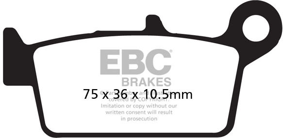 EBC-Brakes R Series Heavy Duty Sintered Brake Pads to fit Rear Right - Webike Thailand