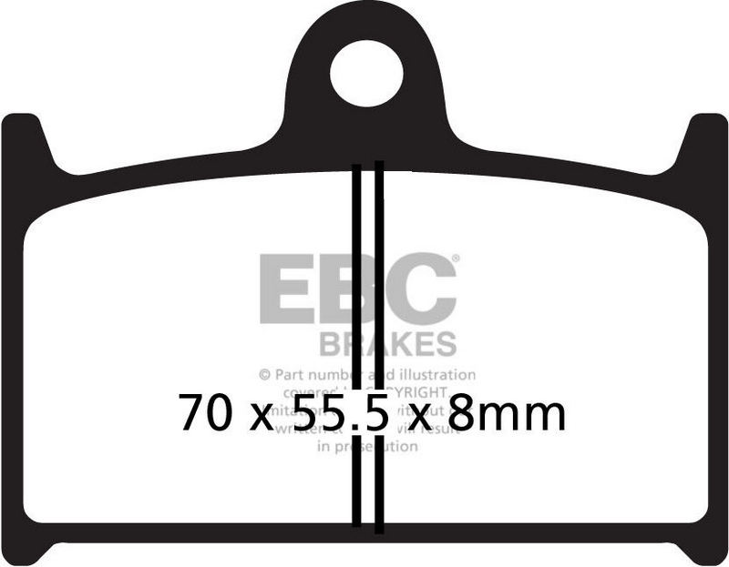 EBC-Brakes British Made Kevlar® Organic FA Series Brake Pads to fit Front Left - Webike Thailand