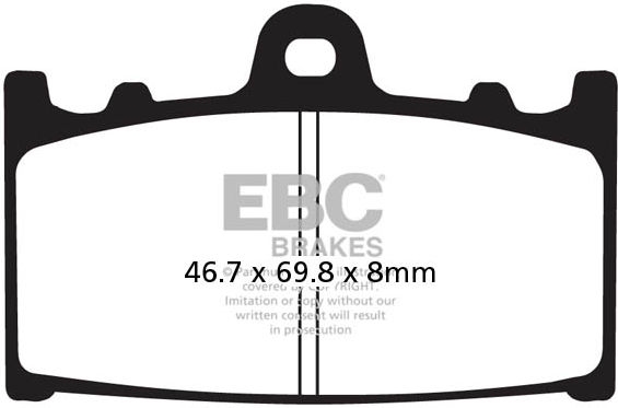 EBC-Brakes British Made Kevlar® Organic FA Series Brake Pads to fit Front Left - Webike Thailand