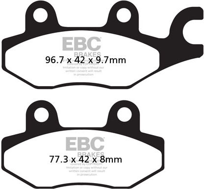 EBC-Brakes Carbon TT Pads for Enduro/MX Bikes to fit Rear Left - Webike Thailand