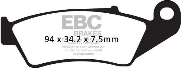 EBC-Brakes Carbon TT Pads for Enduro/MX Bikes to fit Front Left - Webike Thailand