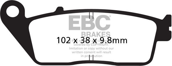 EBC-Brakes USA Made Double-H Series Sintered Brake Pads to fit Front Left - Webike Thailand
