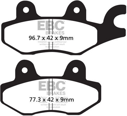 EBC-Brakes British Made Kevlar® Organic FA Series Brake Pads to fit Front Left - Webike Thailand