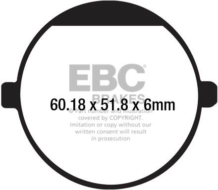 EBC-Brakes British Made Kevlar® Organic FA Series Brake Pads to fit Front Left - Webike Thailand