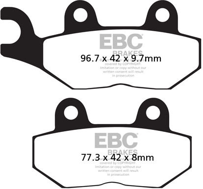 EBC-Brakes USA Made Double-H Series Sintered Brake Pads to fit Rear Left - Webike Thailand