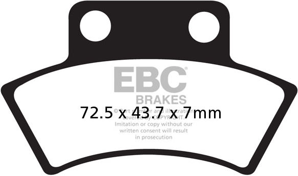 EBC-Brakes Carbon TT Pads for Enduro/MX Bikes to fit Rear Left - Webike Thailand