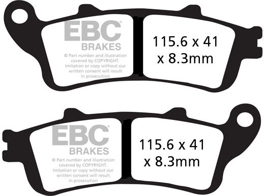 EBC-Brakes USA Made Double-H Series Sintered Brake Pads to fit Rear Left - Webike Thailand
