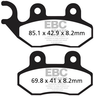 EBC-Brakes USA Made Double-H Series Sintered Brake Pads to fit Front Left - Webike Thailand
