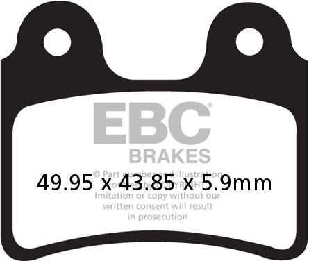 EBC-Brakes Carbon TT Pads for Enduro/MX Bikes to fit Front Left - Webike Thailand