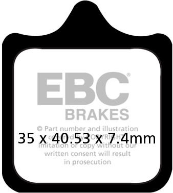 EBC-Brakes USA Made Double-H Series Sintered Brake Pads to fit Front Left - Webike Thailand