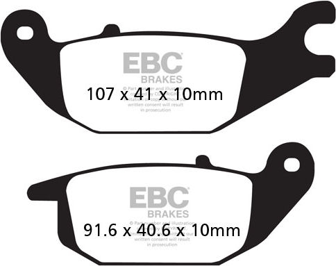 EBC-Brakes USA Made Double-H Series Sintered Brake Pads to fit Rear Right - Webike Thailand