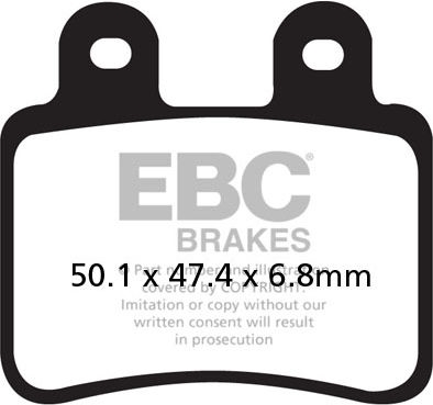 EBC-Brakes Carbon TT Pads for Enduro/MX Bikes to fit Rear Left - Webike Thailand