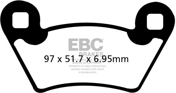 EBC-Brakes R Series Heavy Duty Sintered Brake Pads to fit Rear Left - Webike Thailand