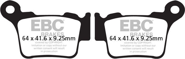 EBC-Brakes Carbon TT Pads for Enduro/MX Bikes to fit Rear Right - Webike Thailand